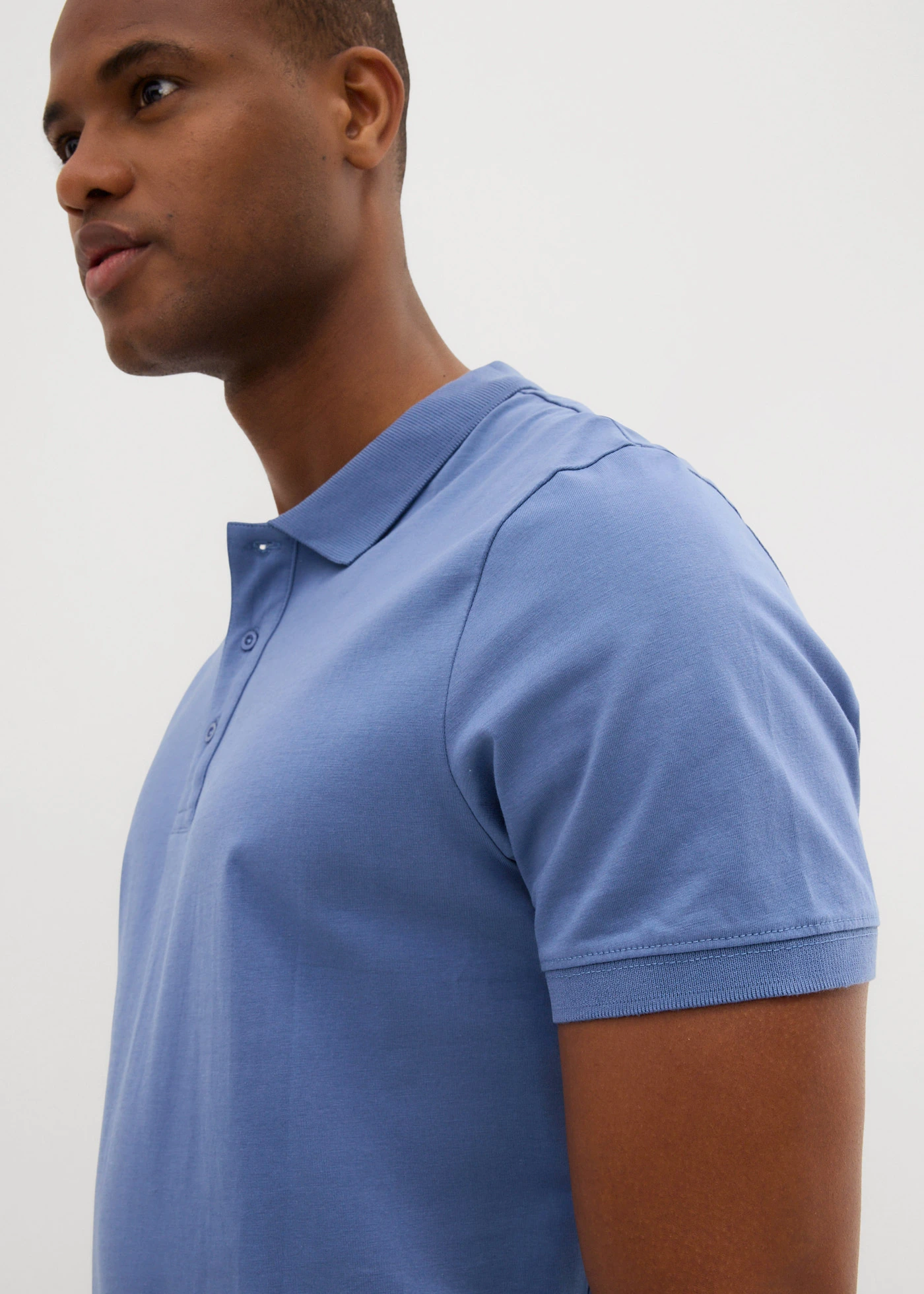 Bluză polo de jerse din bumbac organic 100% (set/2 buc.) • bleumarin+albastru blugi • magazin bonprix