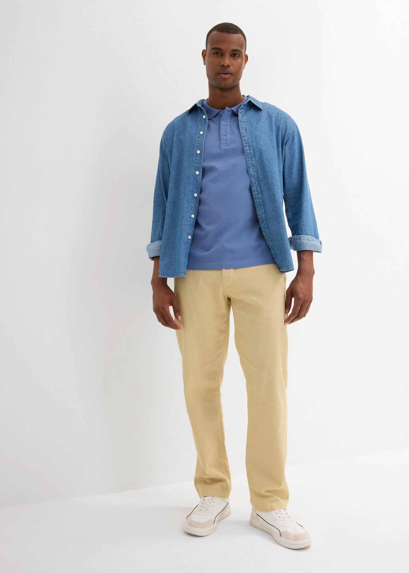 Žerzejové pólo tričko z čisté organické bavlny (2 ks v balení) • tmavě modrá + džínově modrá • bonprix obchod