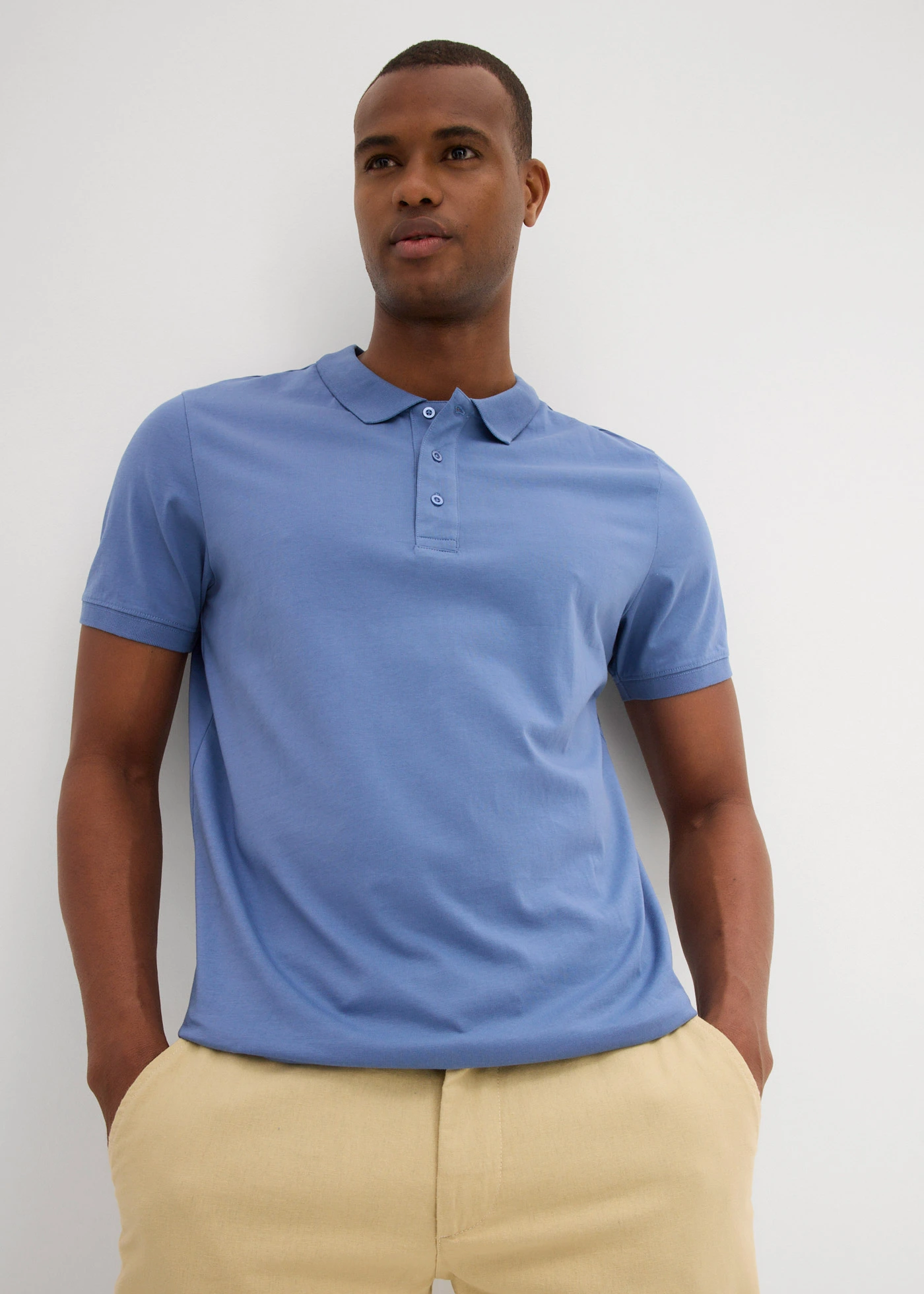 Lot de 2 polos en jersey 100% coton • bleu foncé+bleu jean • Boutique bonprix