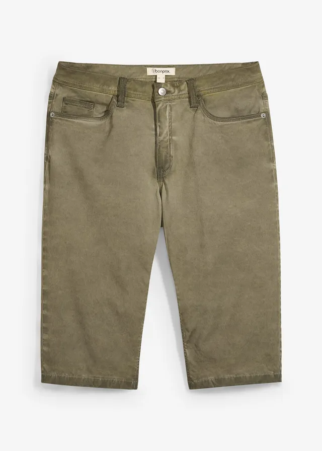 Lange bermuda in washed out look, regular fit