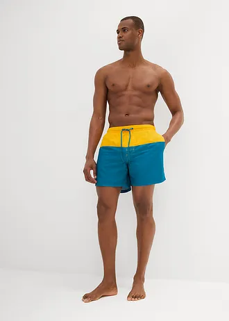 Heren zwemshort • geel-petrol • bonprix online shop