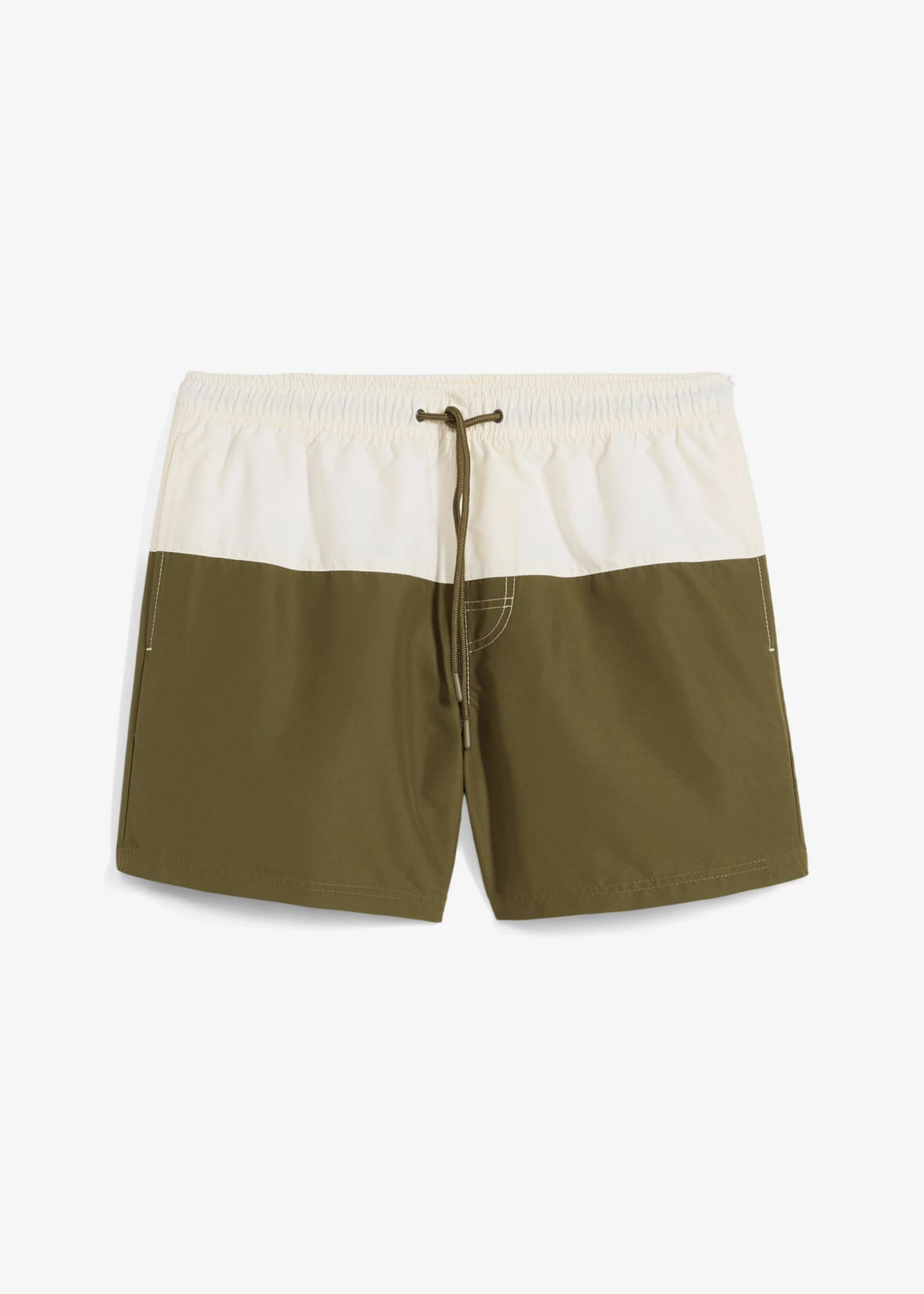 Heren zwemshort • beige-donkerolijfgroen • bonprix online shop
