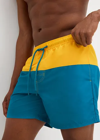 Heren zwemshort • geel-petrol • bonprix online shop