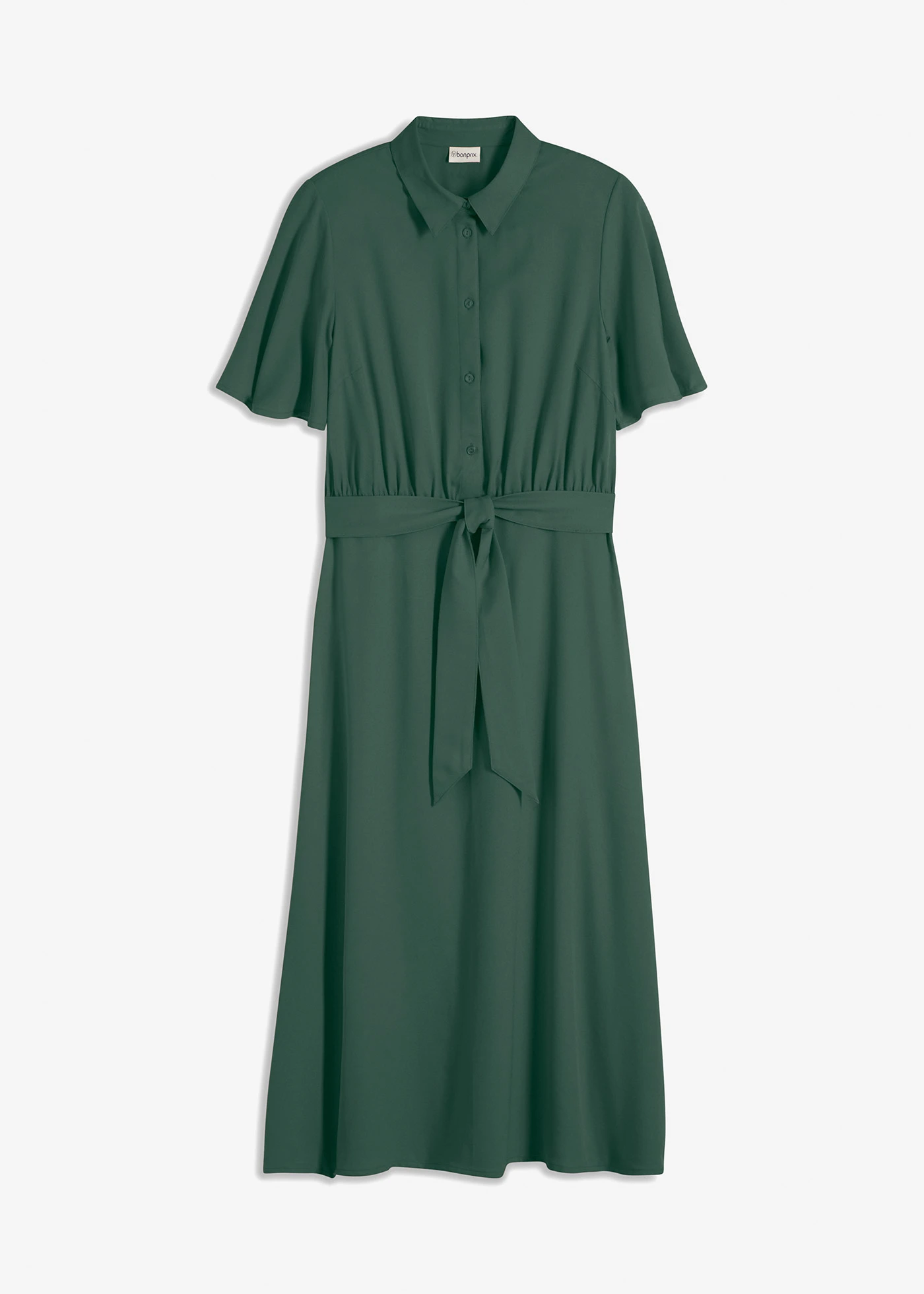 Rochie tip bluză cu cordon • verde-umbră • magazin bonprix