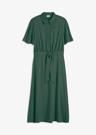 Blousejurk met strikceintuur • schaduwgroen • bonprix online shop