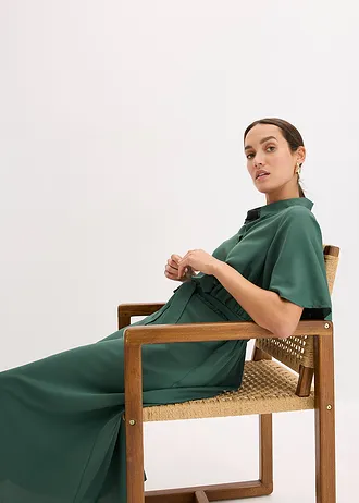 Rochie tip bluză cu cordon • verde-umbră • magazin bonprix