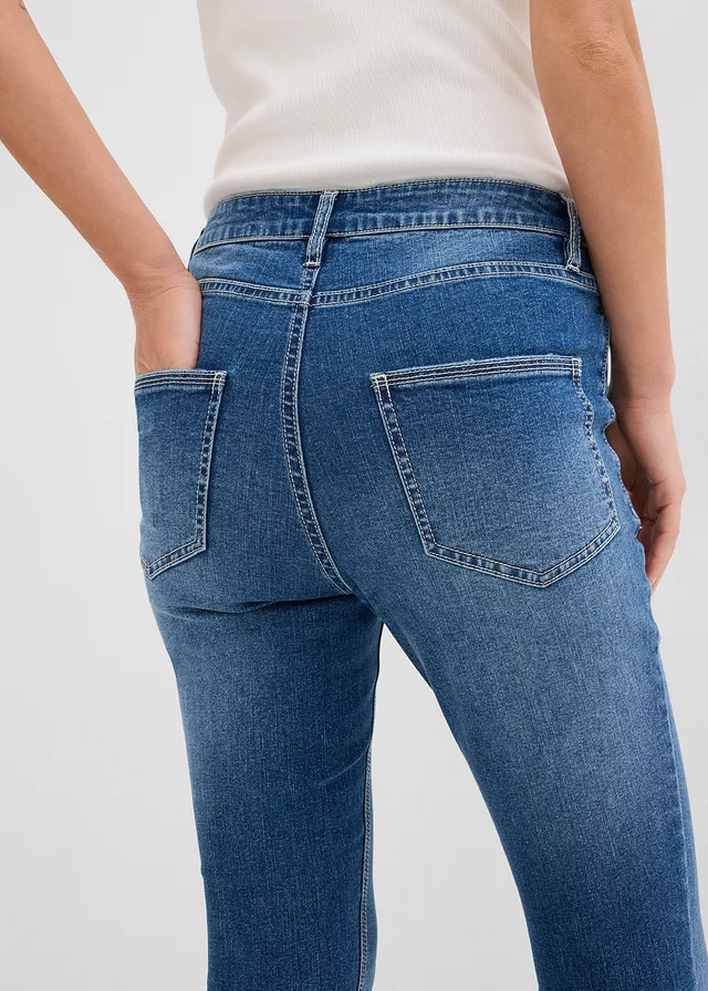 Jean skinny taille mi-haute, cropped • bleu denim - used • product-page.page-title-suffix