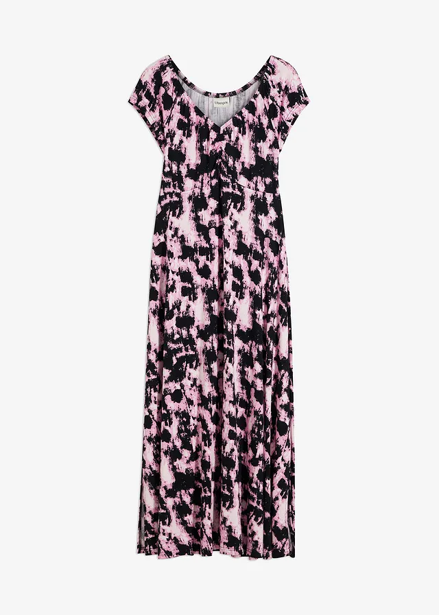 Midi šaty s potiskem • černo-pink s potiskem • bonprix obchod