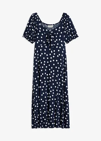 Rochie midi din mix cu viscoză