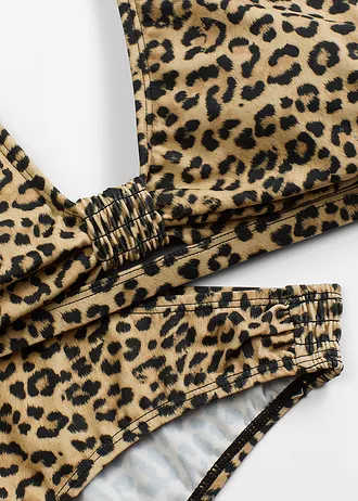 Bikiny s podprsenkovým topem (2dílná souprava) • béžová s leopardím potiskem • bonprix obchod