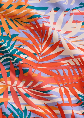 Stahovací jednodílné plavky, lehký tvarují efekt • petrolejovo-pestrá s květy • bonprix obchod