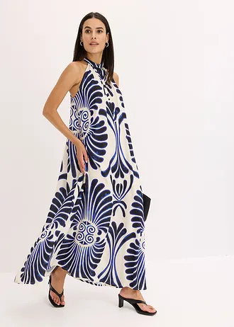 Robe longue et ample • bleu/blanc • Boutique bonprix