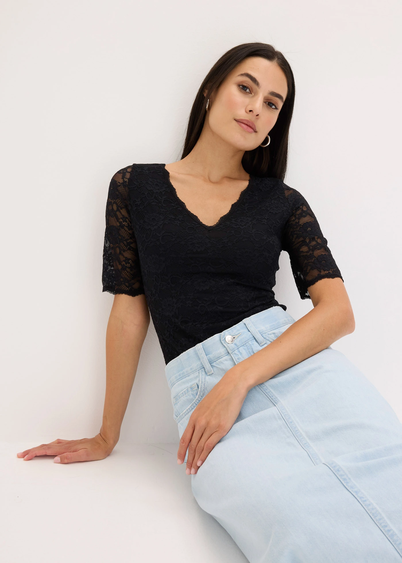 Kanten body • zwart • bonprix online shop