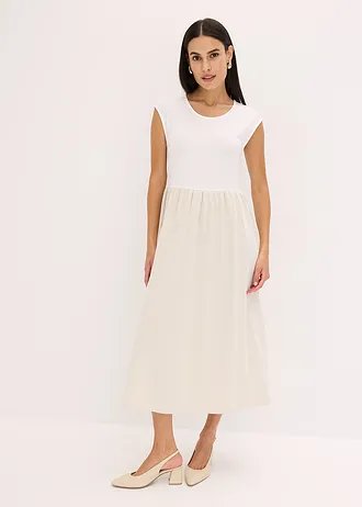 Midi jurk • wit-sand gestreept • bonprix online shop