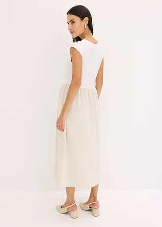 Midi jurk • wit-sand gestreept • bonprix online shop