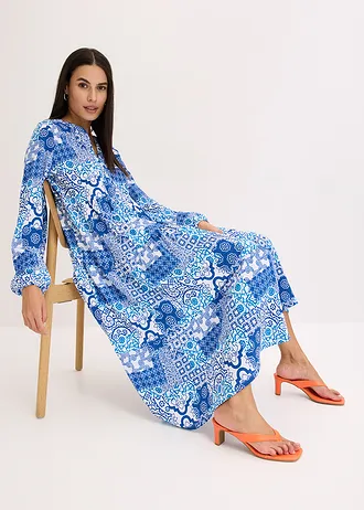 Gedesssineerde tuniekjurk • blauw-wit gedessineerd • bonprix online shop