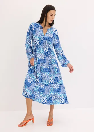 Gedesssineerde tuniekjurk • blauw-wit gedessineerd • bonprix online shop