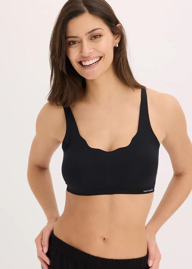 Soutien-gorge moulé sans armatures Feel Comfort à découpes laser • noir • product-page.page-title-suffix