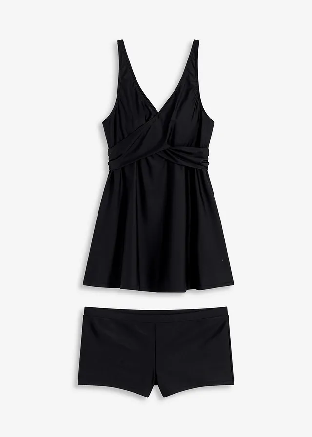 Lange tankini (2-dlg. set) met V-hals