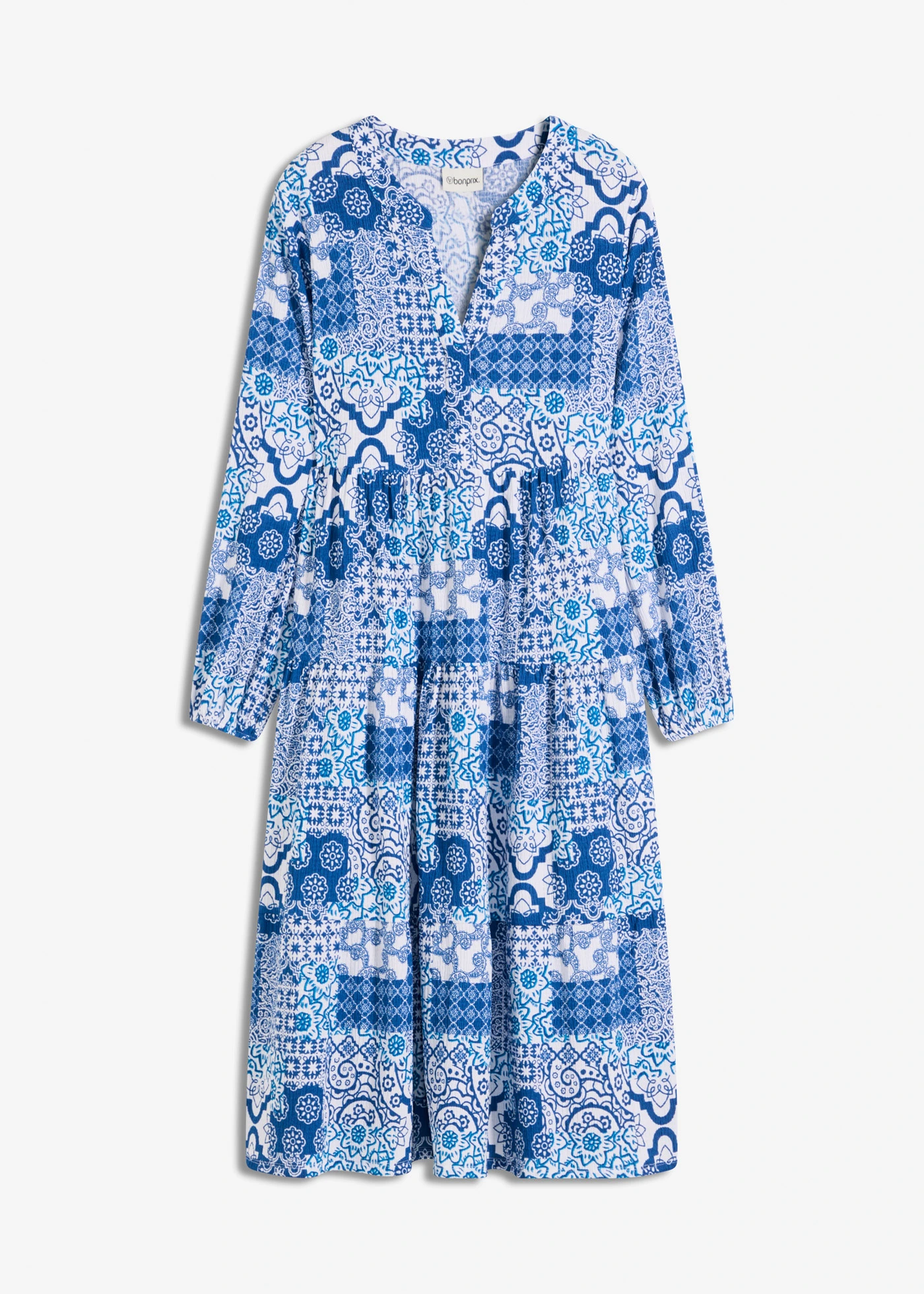 Gedesssineerde tuniekjurk • blauw-wit gedessineerd • bonprix online shop
