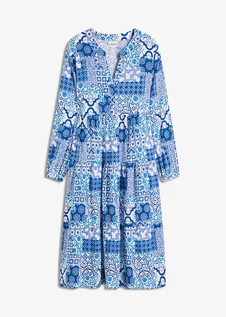 Gedesssineerde tuniekjurk • blauw-wit gedessineerd • bonprix online shop