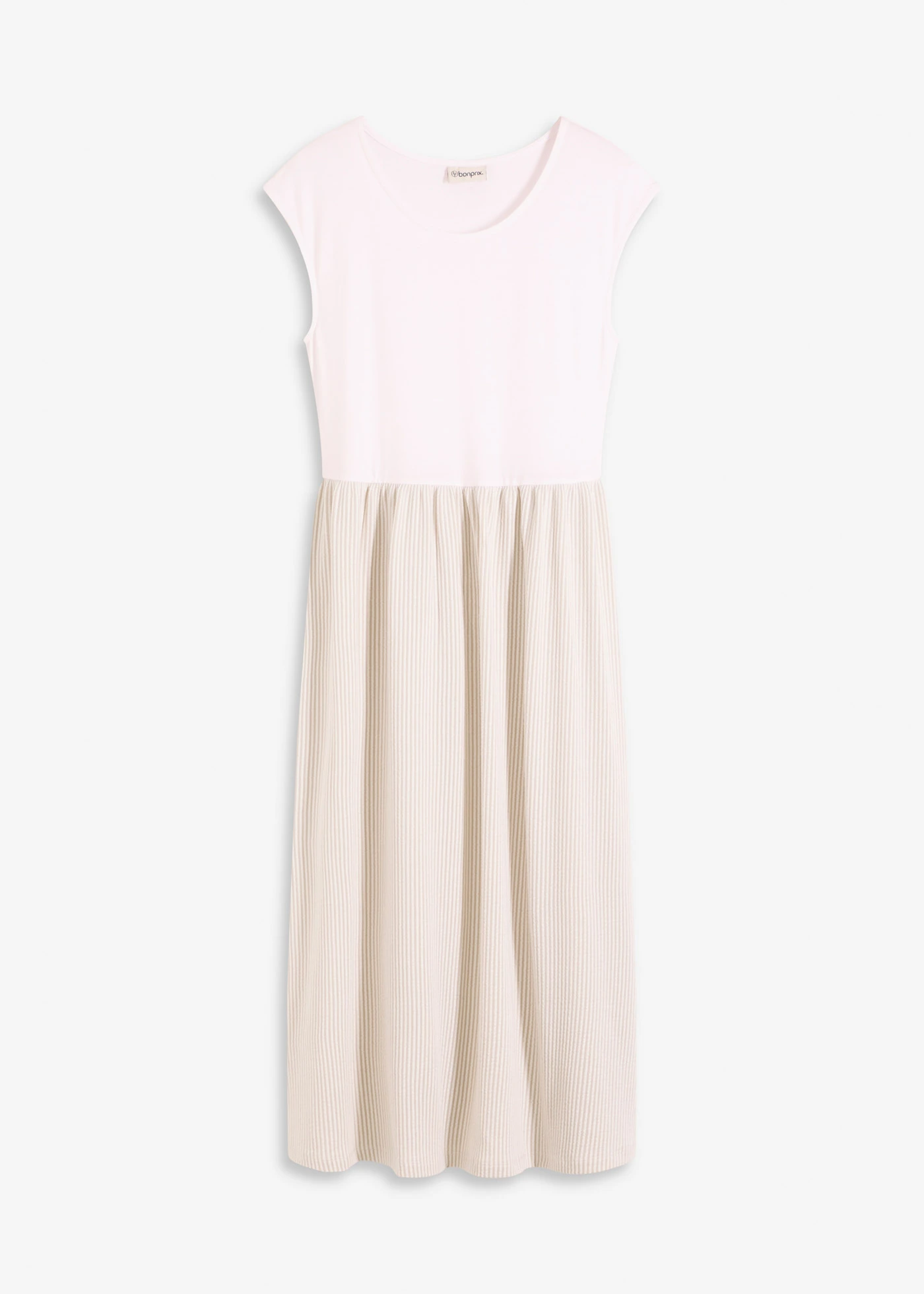 Midi jurk • wit-sand gestreept • bonprix online shop
