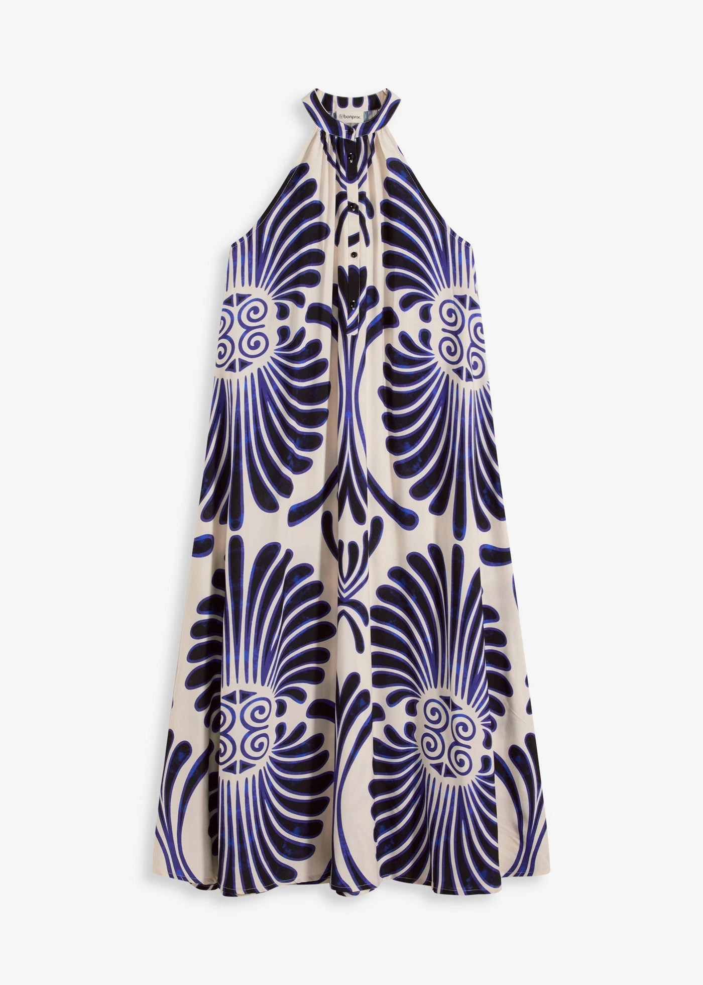 Robe longue et ample • bleu/blanc • Boutique bonprix