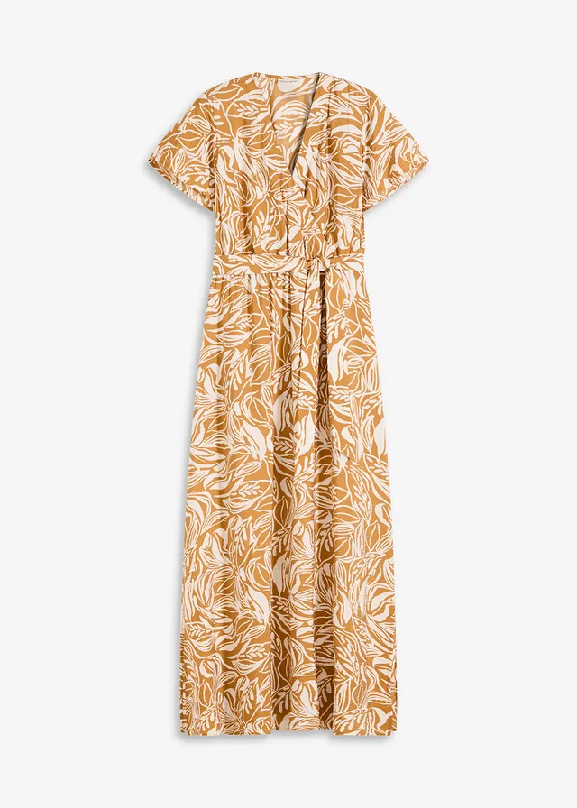 Rochie maxi cu imprimeu din amestec cu viscoză