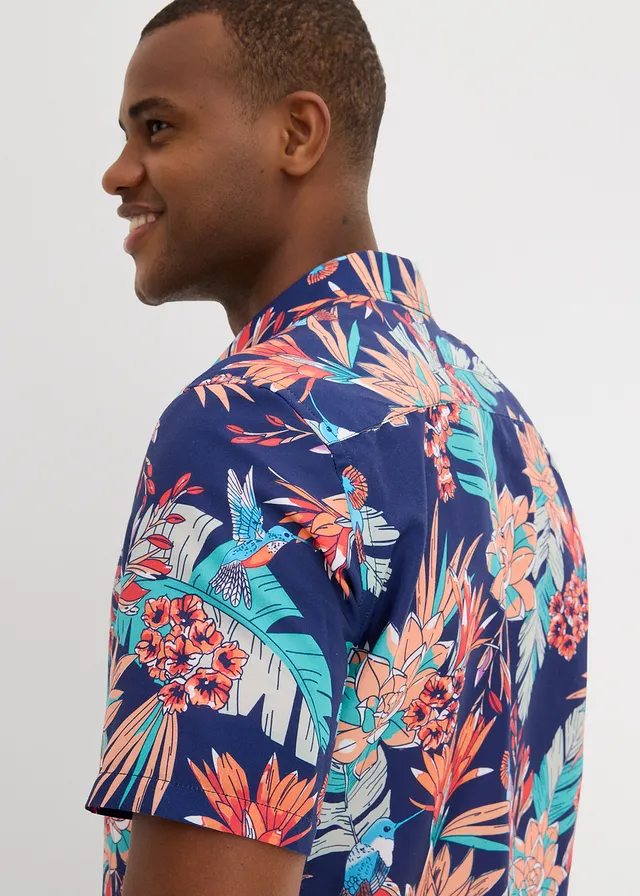Chemise manches courtes en viscose • bleu nuit imprimé • product-page.page-title-suffix