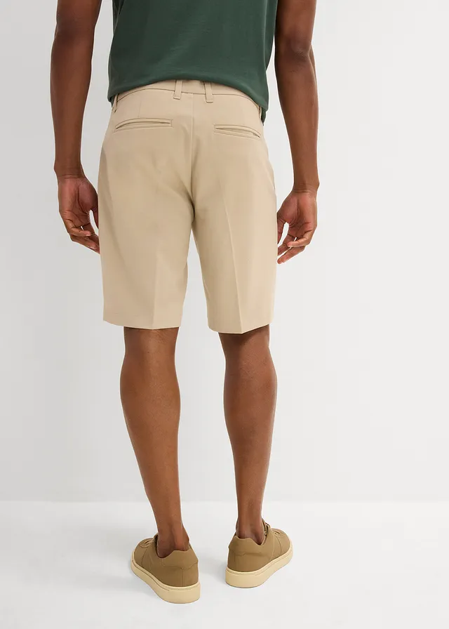 Chino bermuda met bandplooien, regular fit • sand • product-page.page-title-suffix
