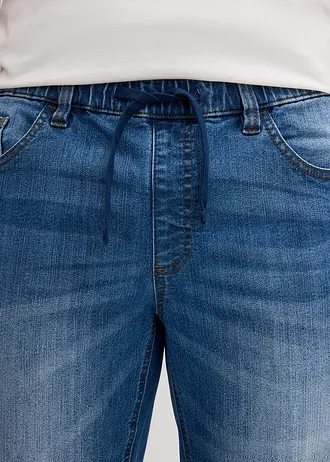 Lehké dlouhé džínové bermudy z teplákoviny, Regular Fit • modrý denim • bonprix obchod