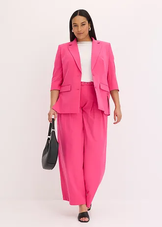 Sacou modern cu umeri evidențiați, culoare: roz pinklady