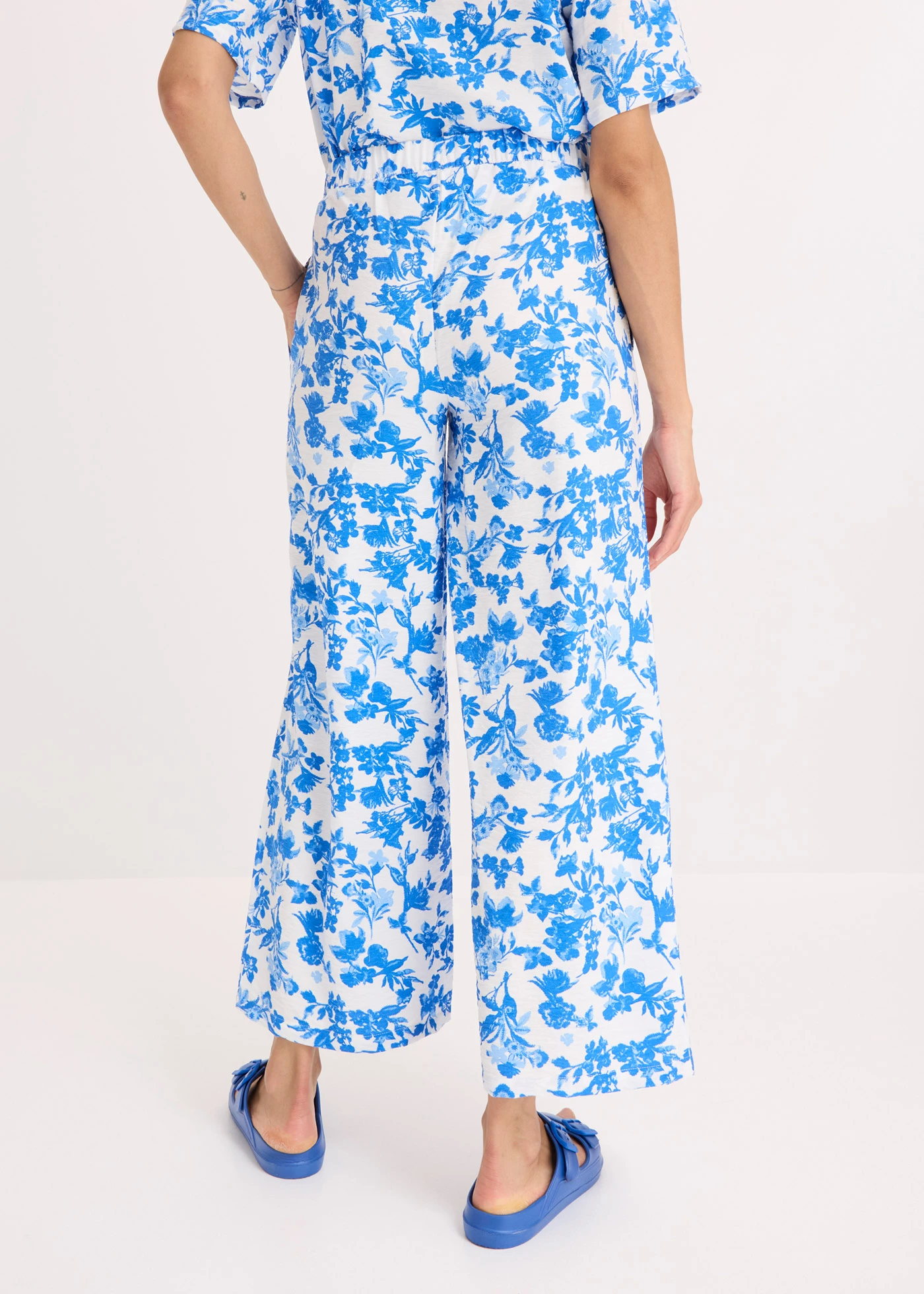 Culotte in een soepele viscosemix • wit gedessineerd • bonprix online shop