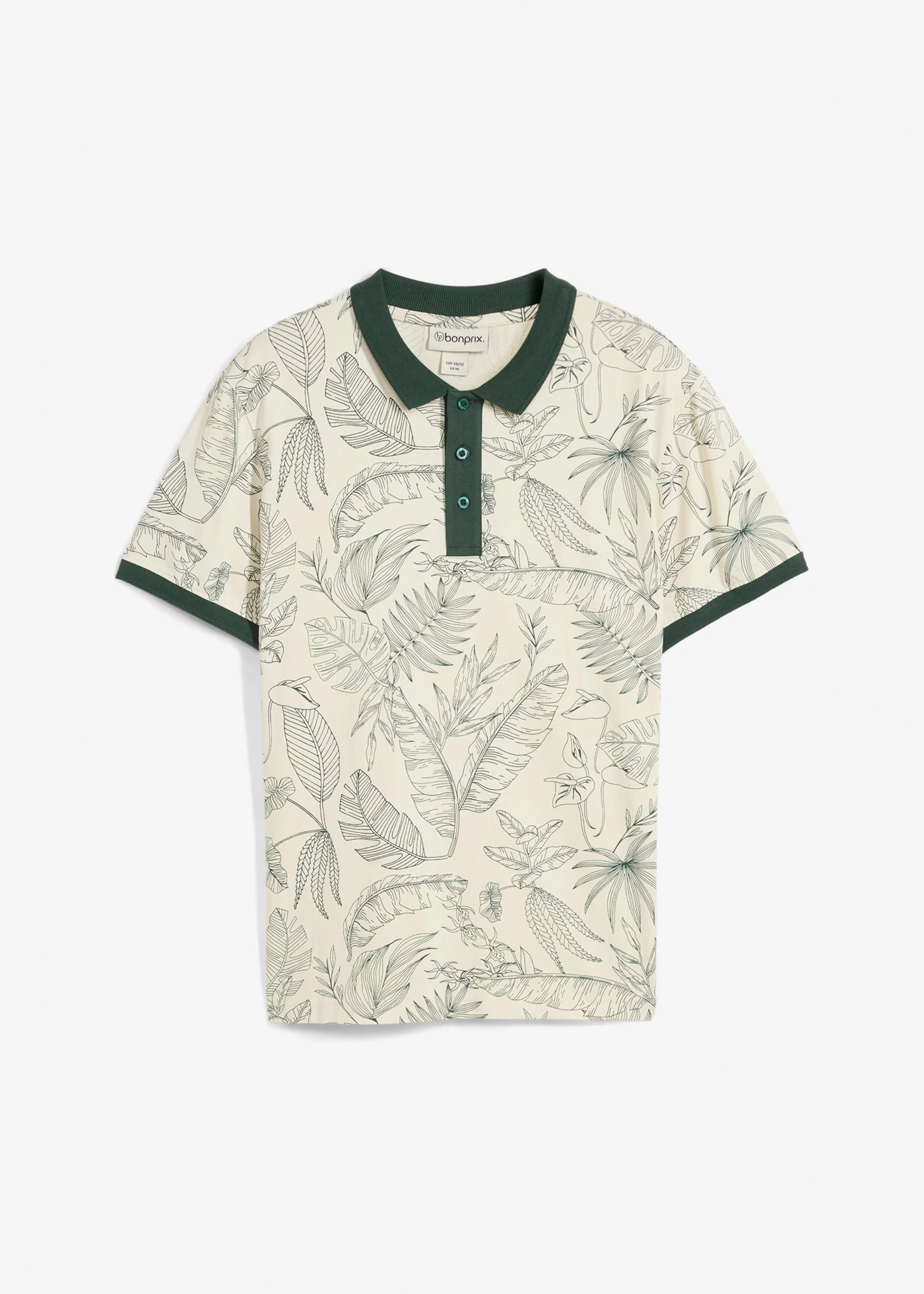 Polo en coton • naturel imprimé • Boutique bonprix