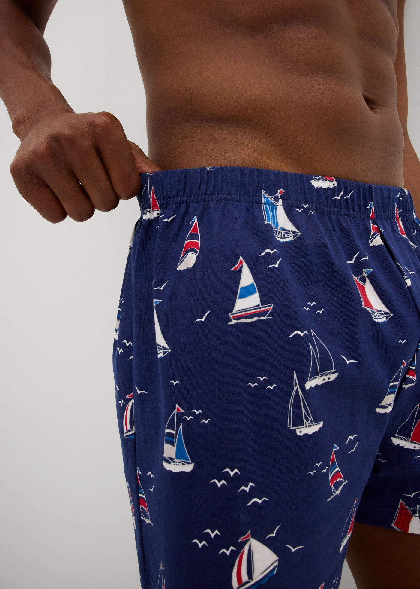 Lot de 3 caleçons en jersey coton • bleu marine imprimé • Boutique bonprix