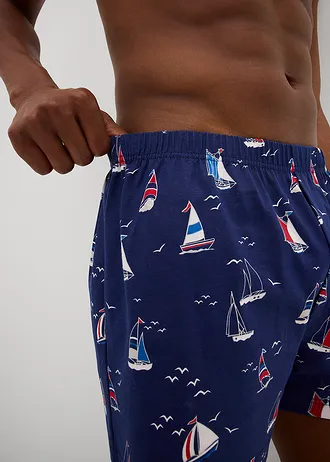 Lot de 3 caleçons en jersey coton • bleu marine imprimé • Boutique bonprix