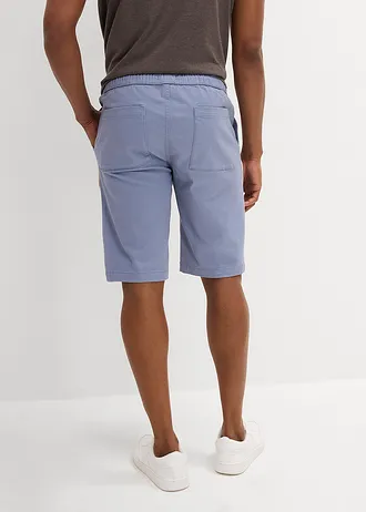 Bermudy bez zapínání, barva: matně modrá/přírodní bílá
