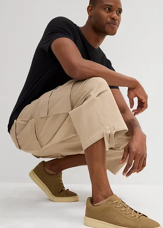 Loose Fit 3-4-es sztreccs cargo nadrág, extra bő • homok • bonprix áruház