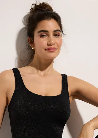 Glanzend badpak • zwart • bonprix online shop