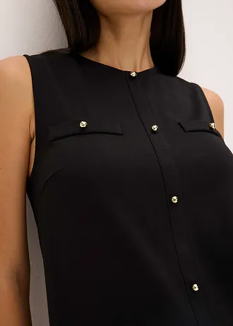 Jurk met decoratieve knopen • zwart • bonprix online shop