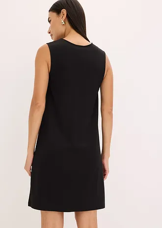 Jurk met decoratieve knopen • zwart • bonprix online shop