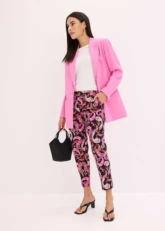 7/8 stretch broek • zwart-violetorchidee paisley • bonprix online shop