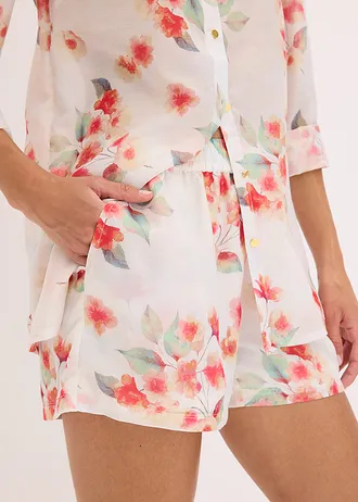 Gedessineerde short • crème gebloemd • bonprix online shop