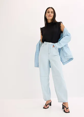 Blouse à volants, Couleur: noir