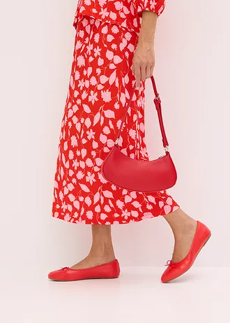 Gedessineerde rok • rood-roze gebloemd • bonprix online shop