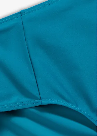 Bikinové kalhotky s vysokým pasem a vysoko vykrojeným střihem • modrozelená • bonprix obchod