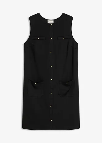 Jurk met decoratieve knopen • zwart • bonprix online shop