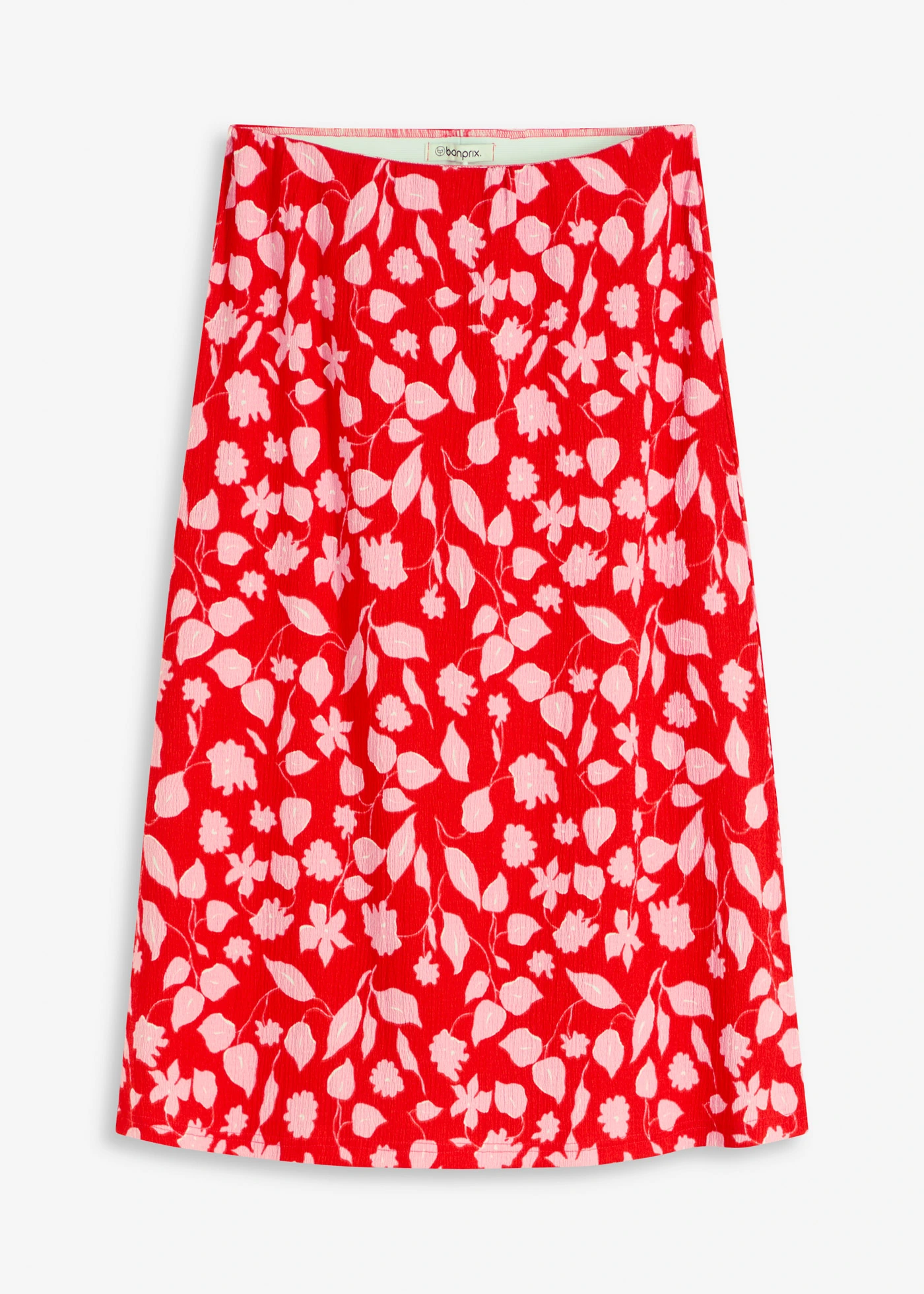 Gedessineerde rok • rood-roze gebloemd • bonprix online shop