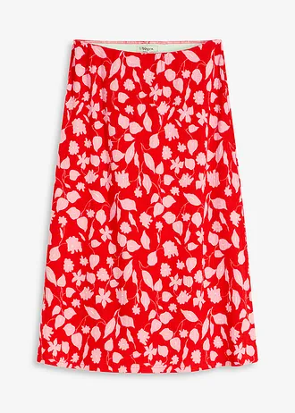 Gedessineerde rok • rood-roze gebloemd • bonprix online shop