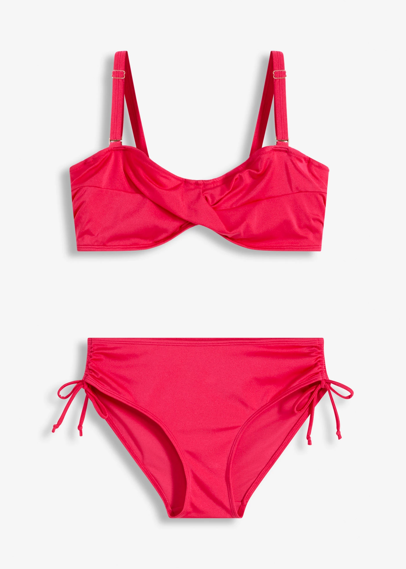 Balkonetové bikiny z lesklého materiálu (2dílná souprava) • ibiškově pink • bonprix obchod